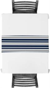 img 2 attached to 🏡 Farmhouse Tablerunner: Runner Navy Linen Small Dresser for Chic Rustic Décor