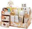 vovcig organizer，wooden box，compartments cosmetics accessories logo