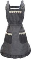 👗 charming vintage frilly retro apron with pockets for women and girls логотип
