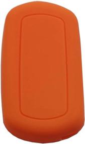 img 1 attached to Keyless Entry Remote Key Fob Skin Cover Protective Silicone Rubber Key Jacket Protector For Land Rover Discovery LR3 Range Rover Sport (1 Black + 1 Orange)