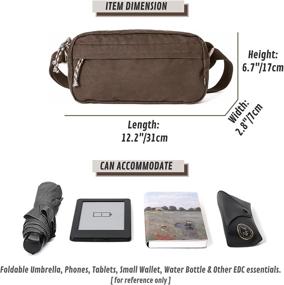 img 3 attached to 🎒 Gootium Men's Crossbody Pack - Canvas Daily Essentials Sling Bag: Compact Shoulder Backpack in Umber