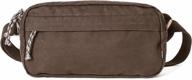 🎒 gootium men's crossbody pack - canvas daily essentials sling bag: compact shoulder backpack in umber logo