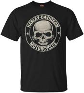 🏍️ harley-davidson men's h-d skull badge black t-shirt: bold style for motorcycle enthusiasts, item #30298293 logo