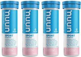 img 4 attached to 🍓 Nuun Sport Electrolyte Drink Tablets - Strawberry Lemonade Flavor | 4 Tubes (40 Servings)