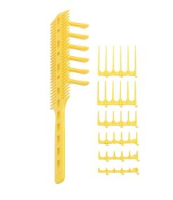 img 3 attached to Инструмент для стрижки волос CombPal Scissor Clipper Over Comb - профессиональный барбер-набор - набор гребней для стрижки волос дома (классический желтый)
