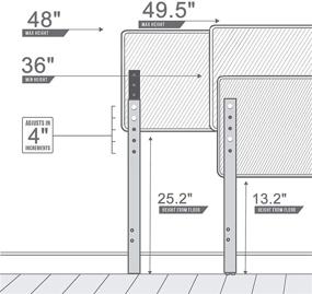 img 2 attached to 🛏️ KOTPOP Linen Headboard: Adjustable 3-in-1 Upholstered Rectangular Headboard in Beige for Full/Queen/King Sizes, Optional Heights 37-49