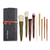 enhance your makeup routine with eigshow 5 color essential kabuki travel makeup 💄 brush set – vegan and cruelty-free! ideal for powder, blush, concealers, contouring, and highlighting applications. logo