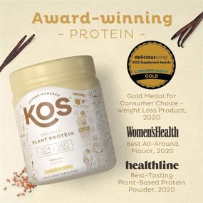 img 3 attached to 🌱 KOS Organic Vanilla Plant Based Protein Powder - Tasty Vegan Protein Powder - Gluten Free, Dairy Free & Soy Free - 0.81 lbs, 10 Servings