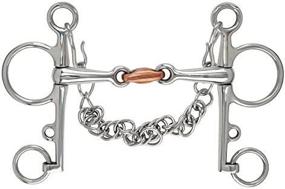 img 3 attached to Premium Quality Shires Double Jointed Pelham with Copper Lozenge - 5 Inch: A Fine Equestrian Bit