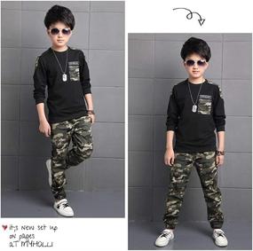 img 3 attached to 👕 Sleeve Camouflage Boys' Clothing Set - Pieces Outfits for Best SEO