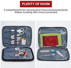 img 3 attached to 🧰 HOMEST Carrying Case for Cricut Accessories - Portable Storage Bag for Cricut Basic Tool Set and Pen Set Organization, Multiple Slots for Pens, Scrapers, Scissors, Rulers - Grey (Bag Only)