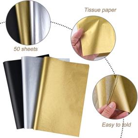 img 1 attached to 🎉 Shiny Metallic Tissue Paper - 50 Sheets Bulk Pack for Graduation, Wedding, Birthday & DIY Crafts