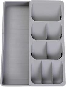 img 4 attached to Neatly Organize Your Silverware with our Expandable Cutlery Storage Tray for Kitchen Drawers