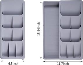 img 3 attached to Neatly Organize Your Silverware with our Expandable Cutlery Storage Tray for Kitchen Drawers