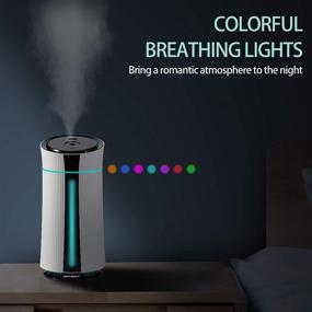 img 1 attached to 🛌 Safeguard your Sleep with SAFETY+BEAUTY Super Quiet Humidifier - Color Changing LED Night Lights, Auto Shut-Off, and Slim Design - (Pack of 1)