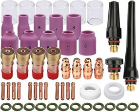 img 4 attached to 🔥 Zinger 49pcs TIG Welding Torch Stubby Gas Lens Kit for DB SR WP-17/18/26 - High-Quality Accessories for Precise Welding