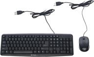 🖥️ streamlined usb keyboard and mouse combo - verbatim slimline series in sleek black design logo