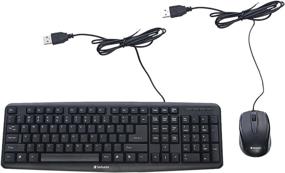 img 4 attached to 🖥️ Streamlined USB Keyboard and Mouse Combo - Verbatim Slimline Series in Sleek Black Design