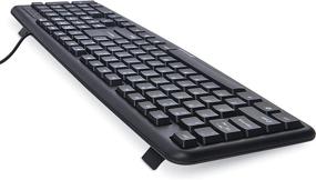 img 1 attached to 🖥️ Streamlined USB Keyboard and Mouse Combo - Verbatim Slimline Series in Sleek Black Design