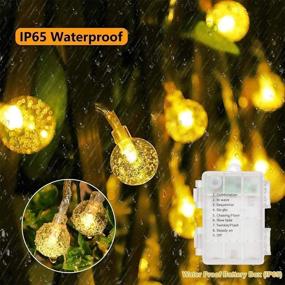 img 3 attached to Rolesde Globe String Lights 50Ft 100 LED Battery Operated Crystal Ball Hanging Fairy Light 8 Modes With Remote Waterproof Indoor-Outdoor Christmas Decoration(Warm White