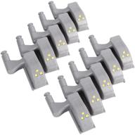 🔦 10-pack universal led hinge lights for cabinet, cupboard, and wardrobe in home kitchen - warm or cool white lamp option (warm light) логотип