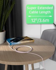 img 3 attached to 🔌 TalkWorks 12ft Pink iPhone Charger Lightning Cable - MFI Certified for Apple iPhone 12, 12 Pro/Max, 12 Mini, 11, 11 Pro/Max, XR, XS/Max, X, 8, 7, 6, 5, SE, iPad - Heavy Duty Long Cord