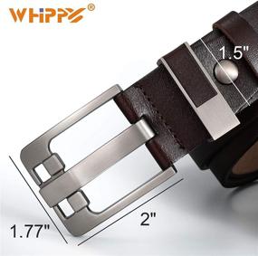 img 1 attached to 👔 WHIPPY Men's Genuine Leather Casual Formal Accessories