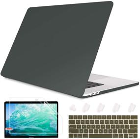 img 4 attached to May Chen MacBook Pro 13 inch Case 2020-2016 Release: A2159 A1989 A1706 A1708, Midnight Green, Hard Shell Cover Compatible with New Pro 13