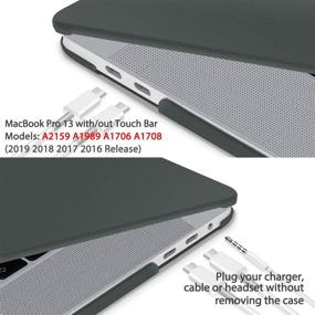 img 3 attached to May Chen MacBook Pro 13 inch Case 2020-2016 Release: A2159 A1989 A1706 A1708, Midnight Green, Hard Shell Cover Compatible with New Pro 13