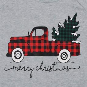 img 3 attached to 🎄 Merry Christmas Plaid Tree Sweatshirt: Women's Lightweight Long Sleeve Pullover Top