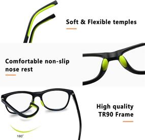 img 1 attached to 👓 UBUJI Kids Blue Light Blocking Glasses, Computer Gaming TV Glasses for Boys Girls Age 3-12, Green - Anti Glare & Eyestrain Relief