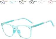 👓 ubuji kids blue light blocking glasses, computer gaming tv glasses for boys girls age 3-12, green - anti glare & eyestrain relief logo