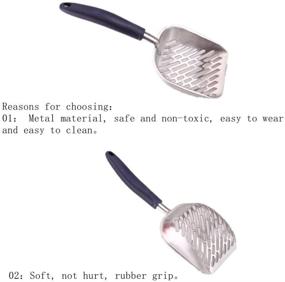 img 3 attached to 🐾 Mew Jumbo Cat Litter Scoop: All Metal End-to-End Design, Solid Core, Deep Shovel Sifter - Multi-Cat Approved, Accept No Imitations!