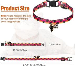 img 3 attached to 🎃 Saintrygo 3-Piece Halloween Cat Collar Set: Breakaway Design, Bell, and Detachable Charm – Adjustable, Cute Pumpkin and Fishbone Design for Kitty Costume Fun!