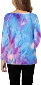 img 2 attached to 👚 Sidefeel Печатный рукав Детская одежда: рубашки, топы, футболки и блузы
