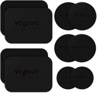 📱 10 pack volport magicplate metal plates with 3m adhesive – replacement for magnetic phone car mount holder & cradle & stand (vent / cd / windshield / dashboard) – rectangle and round logo