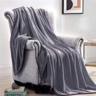 🔥 queen size dark grey suchtale fleece blanket - plush lightweight throw for couch, bed, sofa - super soft microfiber flannel nap blanket - ultra luxurious, warm and cozy for all seasons logo