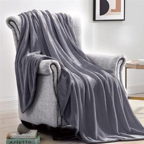 img 4 attached to 🔥 Queen Size Dark Grey Suchtale Fleece Blanket - Plush Lightweight Throw for Couch, Bed, Sofa - Super Soft Microfiber Flannel Nap Blanket - Ultra Luxurious, Warm and Cozy for All Seasons