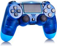 🎮 augex remote compatible for ps4 wireless controller - works with playstation 4, dual motors, stereo headset jack, touch pad control - compatible with ps4/slim/pro console (blue) логотип