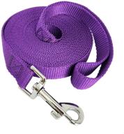 🐕 nylon training dog leash: 15ft, 20ft, 30ft, 50ft long leash for small, medium, large dogs - ideal for obedience recall training, camping, or backyard logo