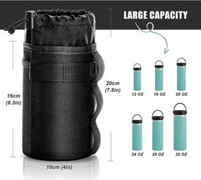 img 1 attached to 🚲 2 Pack VLTAWA Bike Cup Holder - Insulated Water Bottle Holder for Bike (No Screws, Handlebar Drink Holder, Holds 32oz/1L) - Black