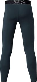 img 3 attached to 🏃 TSLA Compression Athletic Leggings: The Ultimate Wintergear for Boys' Clothing