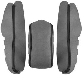 img 2 attached to 🚗 Превосходные кожаные чехлы для подлокотника автомобиля AutoGood для Honda Civic 2016-2020 - черные с чернои полосой.