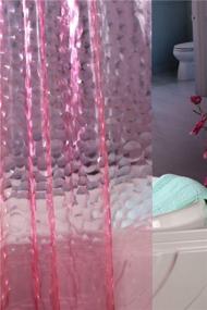 img 4 attached to 3D Pink Bubble Shower Curtain Liner - Latest Eco-Friendly Plastic Design, Odorless