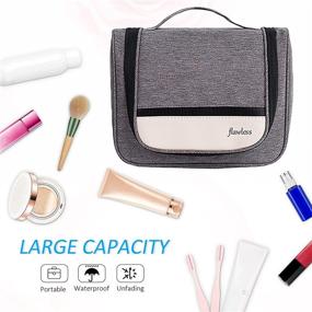 img 1 attached to 🧳 Aovolly Waterproof Hanging Toiletry Bag for Women and Men - Travel Makeup Bag with Hanging Hook, Bathroom Organizer Kit for Toiletries and Cosmetics