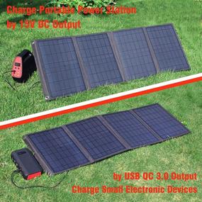 img 1 attached to 🌞 Foldable Solar Panel: 40W with USB QC 3.0, Fast Charge for Power Bank, iPhone, iPad, Samsung & Camping