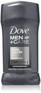 🌬️ dove men+care cool silver antiperspirant stick, 2.7oz (pack of 2) – long-lasting odor protection for men logo