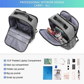 img 3 attached to LOVEVOOK Backpack Anti Theft Business Inch，Grey