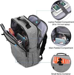 img 2 attached to LOVEVOOK Backpack Anti Theft Business Inch，Grey