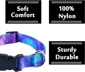 img 3 attached to Impoosy Dog Collar and Funny Leash Set: Stylish Adjustable Stripe Collars for Small to Large Pets